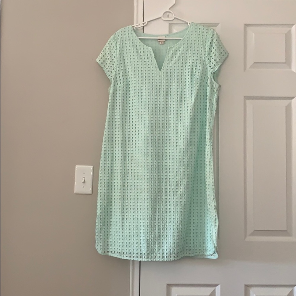 Mint green shift dress